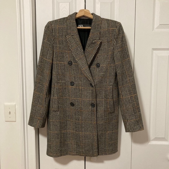 Zara Jackets & Blazers - Zara Oversized Plaid Blazer